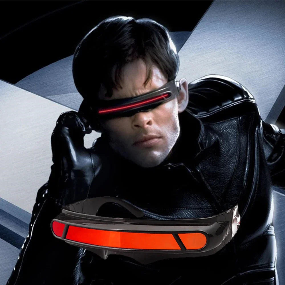 Memory Material Shield Sunglasses XMan Cosplay — Red | KIMLUD