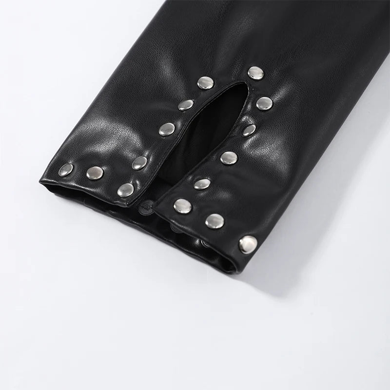 Jacket Skirt Set - Studded Trim - Cropped Zip-Up - Women | KIMLUD