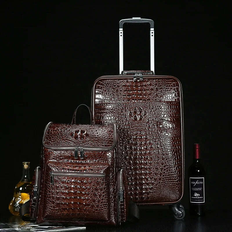 genuine-leather-crocodile-pattern-travel-luggage-with-handbag-backpack-mens-first-layer-cowhide-trolley-suitcase-boarding-casekimlud-womens-clothes-35082282