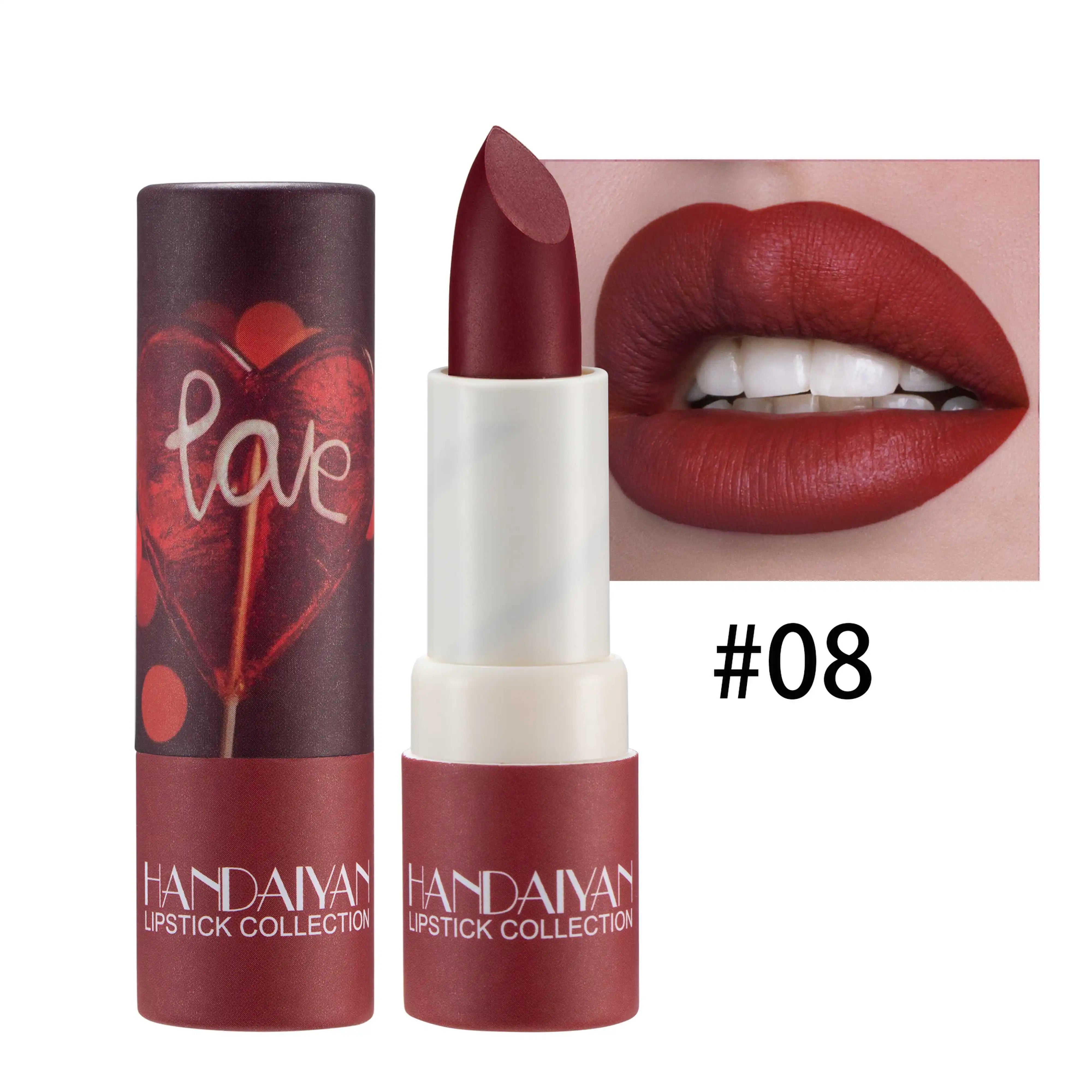 Matte Velvet Lipstick Handaiyan Nude Shade Longwear Creamy Finish — Nude | KIMLUD