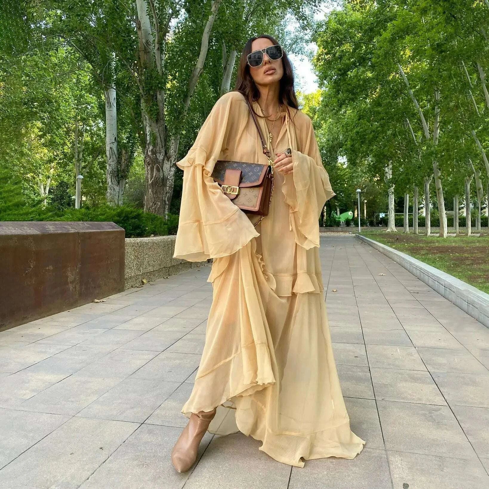 tornova-chiffon-ruffled-long-dress-for-women-flared-sleeves-long-sleeve-v-neck-high-waist-dress-female-summer-casual-loose-dress-kimlud-kimlud-33915564