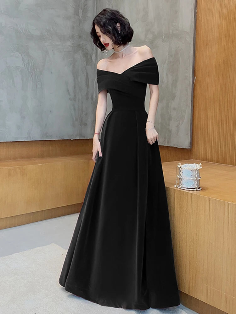 Velvet Maxi Dress – Off Shoulder – Maxi – Wine Red | KIMLUD