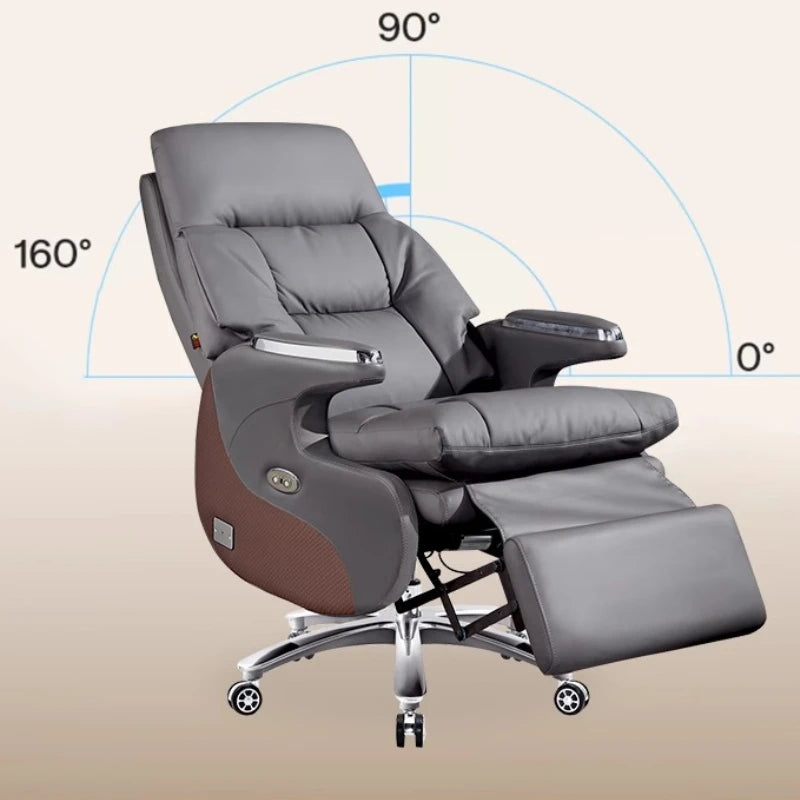 /Modern Office Chair Electric Massage Luxury Ergonomic Executive Footrest Boss Chair Comfortable Sillas De Oficina Furniture