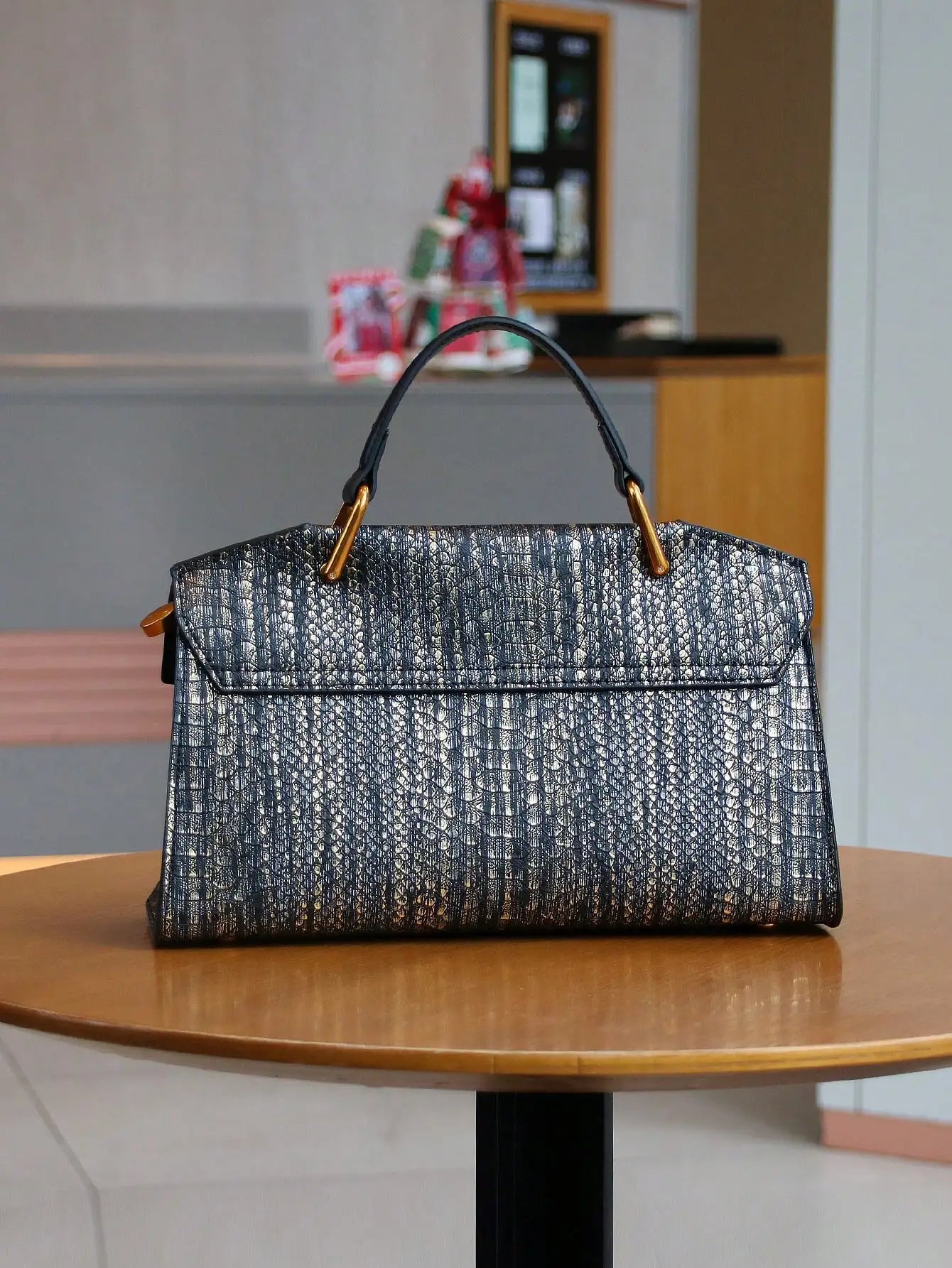 2026 New Retro Blue Snake-Shaped High-Grade Handbag Fashion Luxury Handbag Lightweight Large-Capacity One-Shoulder Mensen