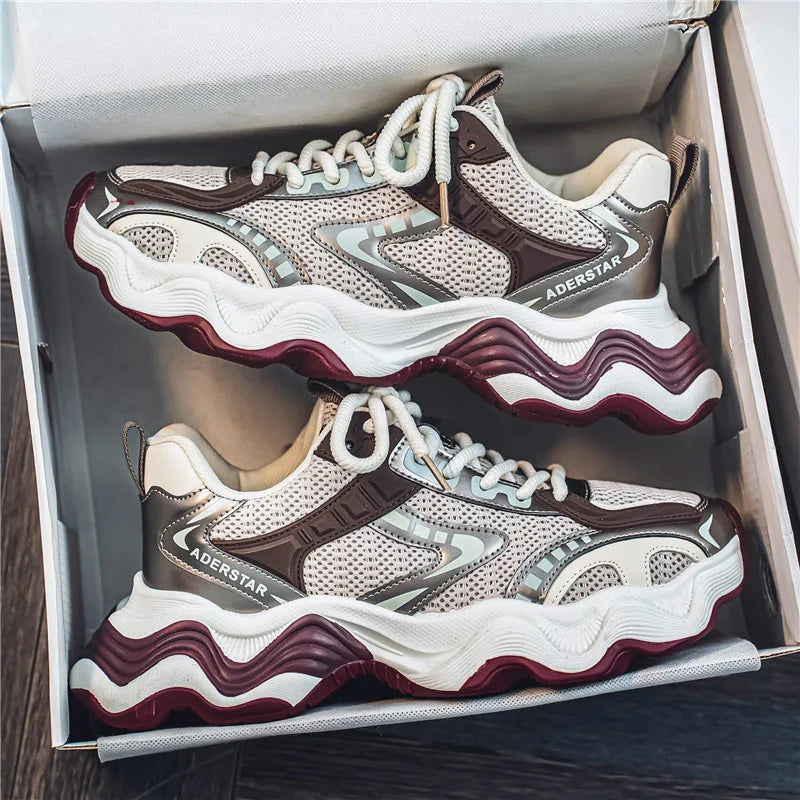 Chunky Sneakers – Breathable Lightweight – PVC Outsole – Men | KIMLUD