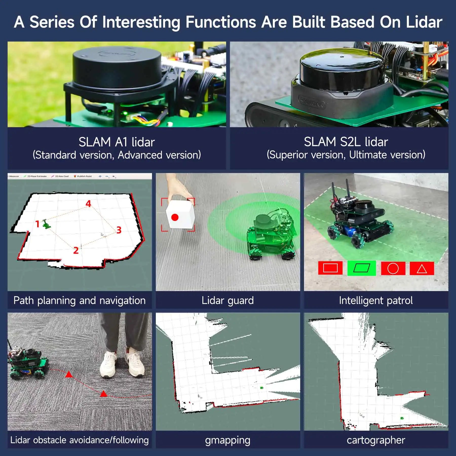 ROSMASTER X3 ROS2 Robot Aluminum Alloy Frame Autopilot Lidar Mapping for Jetson NANO Orin NX SUPER Orin NANO SUPER Raspberry Pi5