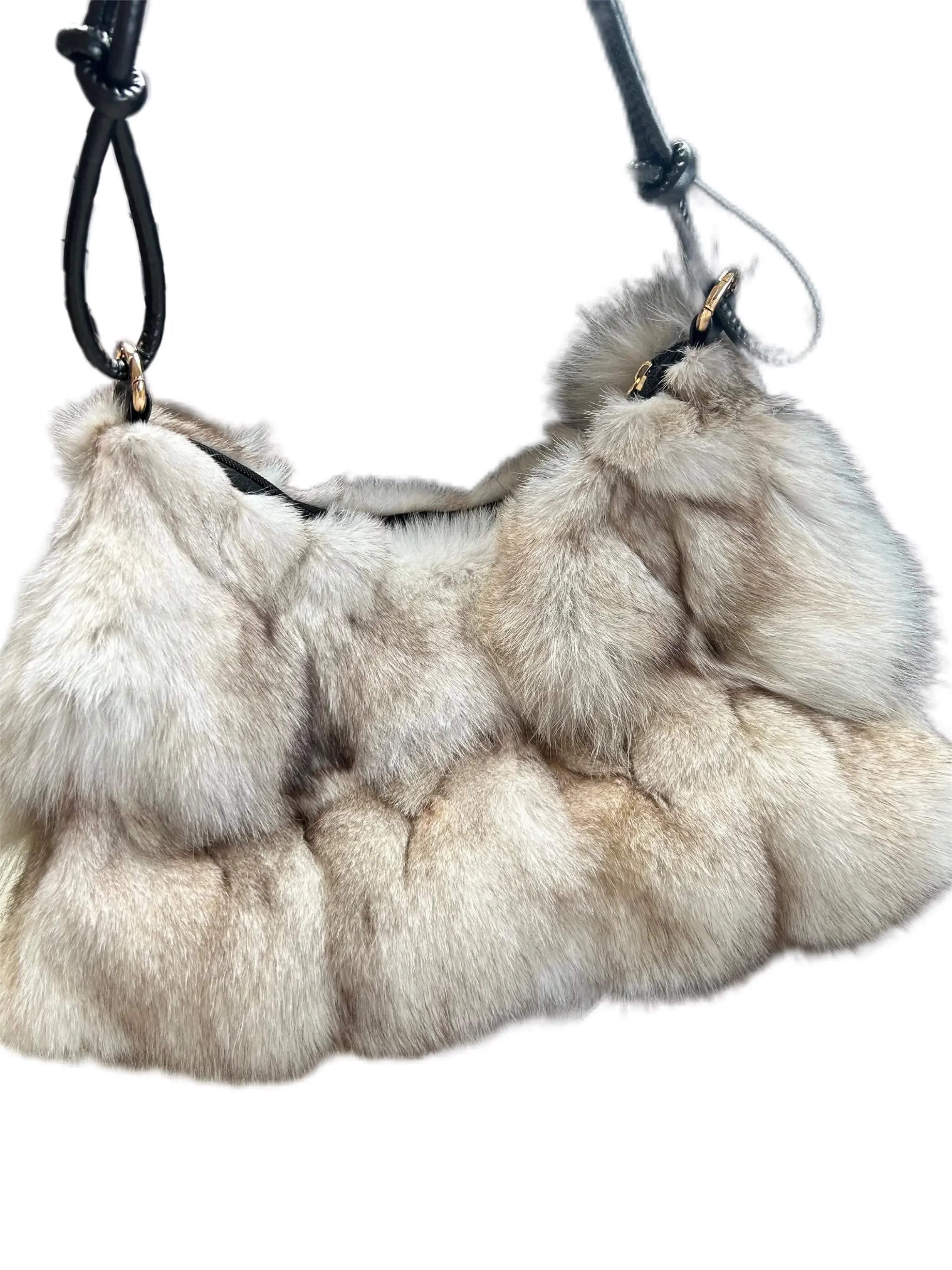 Winter Fox Fur Bag Women's Bag Fashion Handbag Ladies Bags Purses Women Shoulder Bag Real Silver Fox Fur Messenger Bags