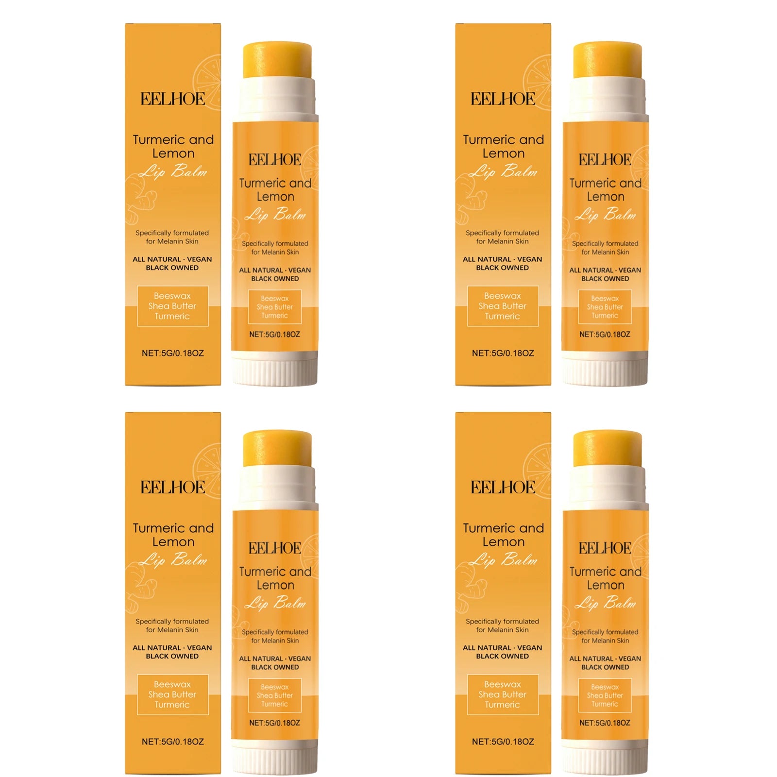 Turmeric Lemon Lipstick Soften Soothing Lip Skin Relieve Lip Dryness Brighten Improve Dullness Exfoliating Moisturizing Lip Balm