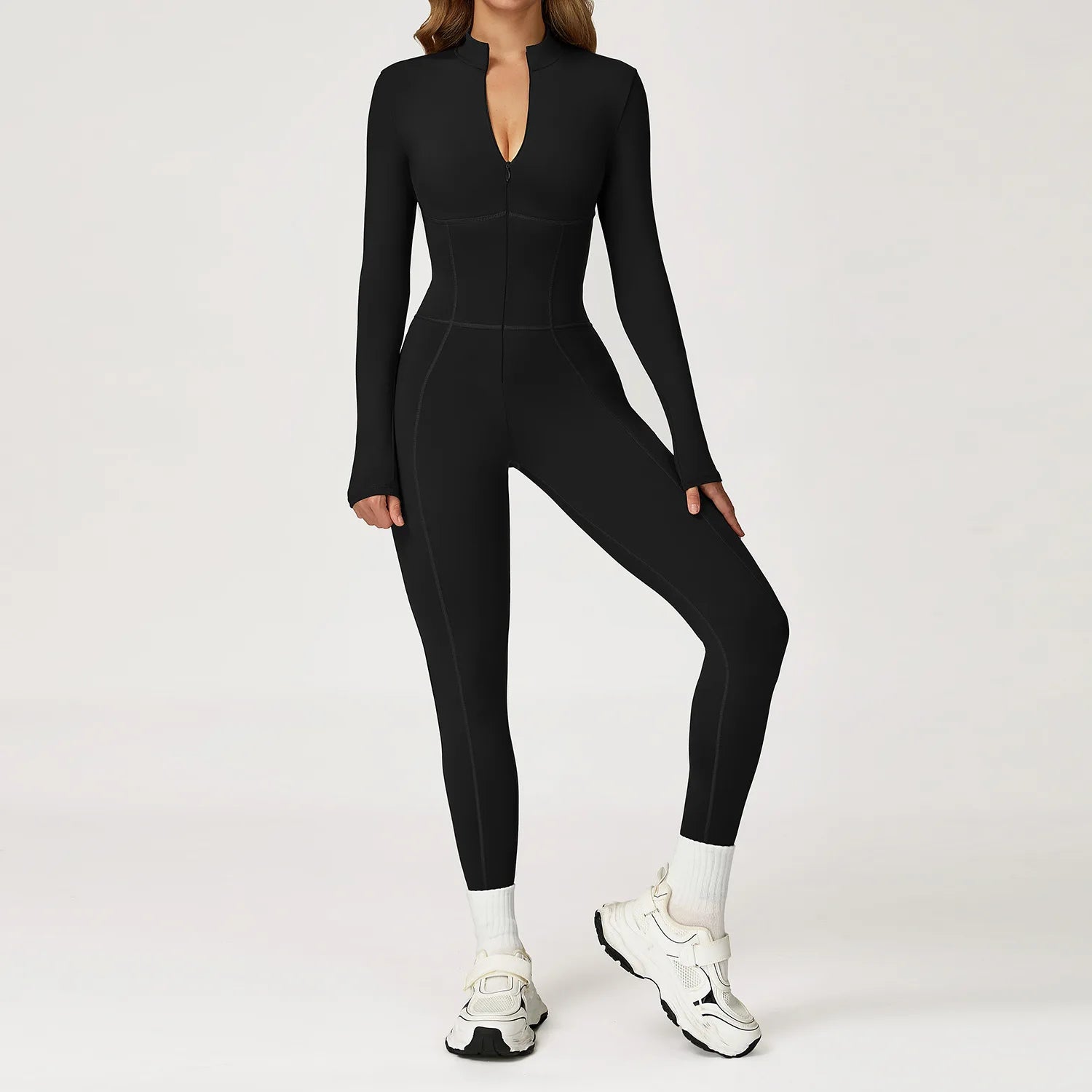 Velvet Yoga Jumpsuit Fitness Set Sports Jumpsuits Gym Clothing Set Long-Sleeved Warm Bodysuit Women Outfit Push-up Activewear
