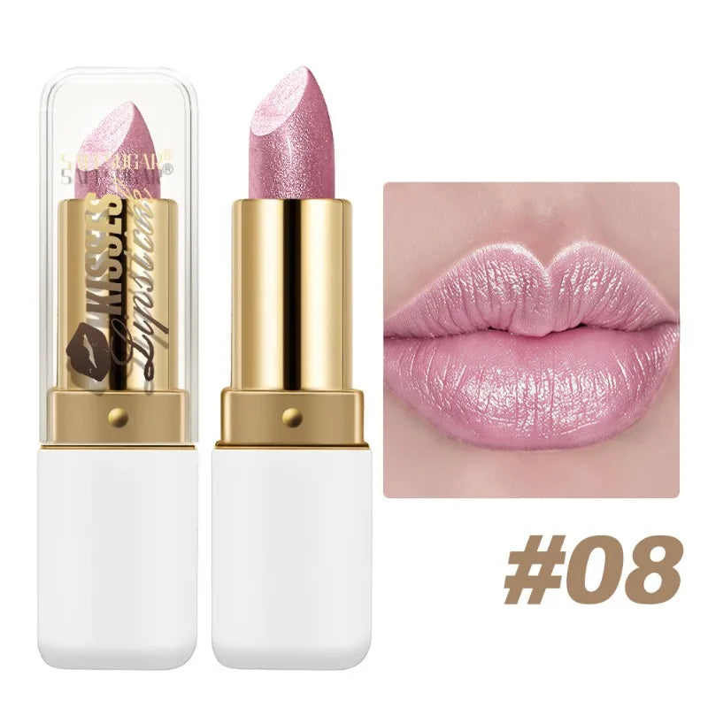 Lipstick – Waterproof – Glitter Velvet – Pearlescent Purple | KIMLUD