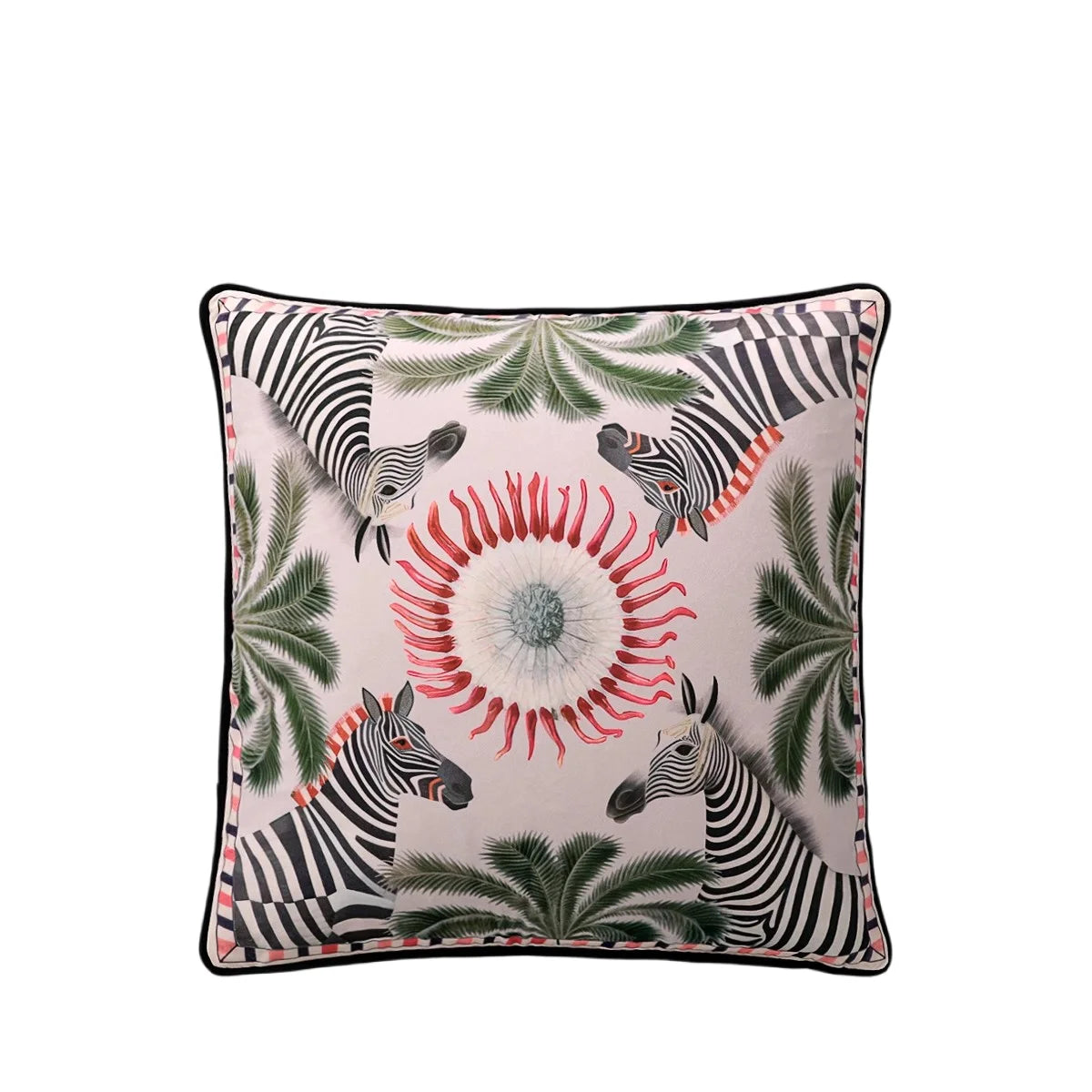 Pink Chinoiserie Pillow Covers 16x16 Inch Traditional Style Bird Dog Floral Vase Decorative Throw Pillow Case Velvet Double Side