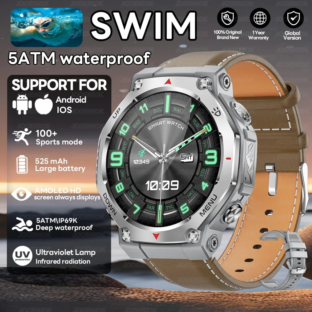 New For Huawei T-Rex 3 GPS Smart Watch 10ATM Waterproof 525mAh Battery Bluetooth Call Flashlight Military Sports Smartwatch Men