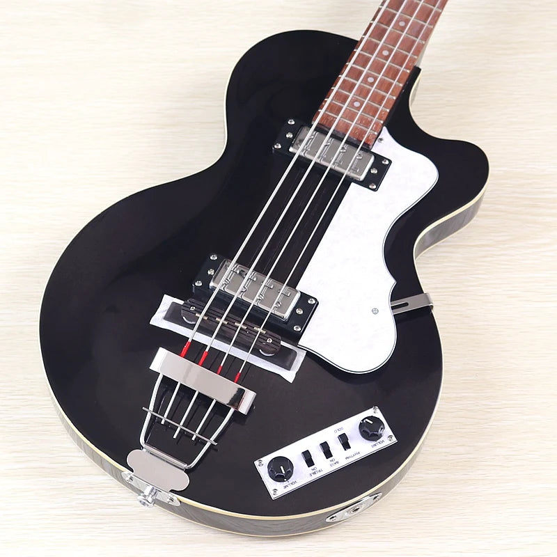 Flame Maple Violin Bass Guitar 41-Inch — Sunburst | KIMLUD