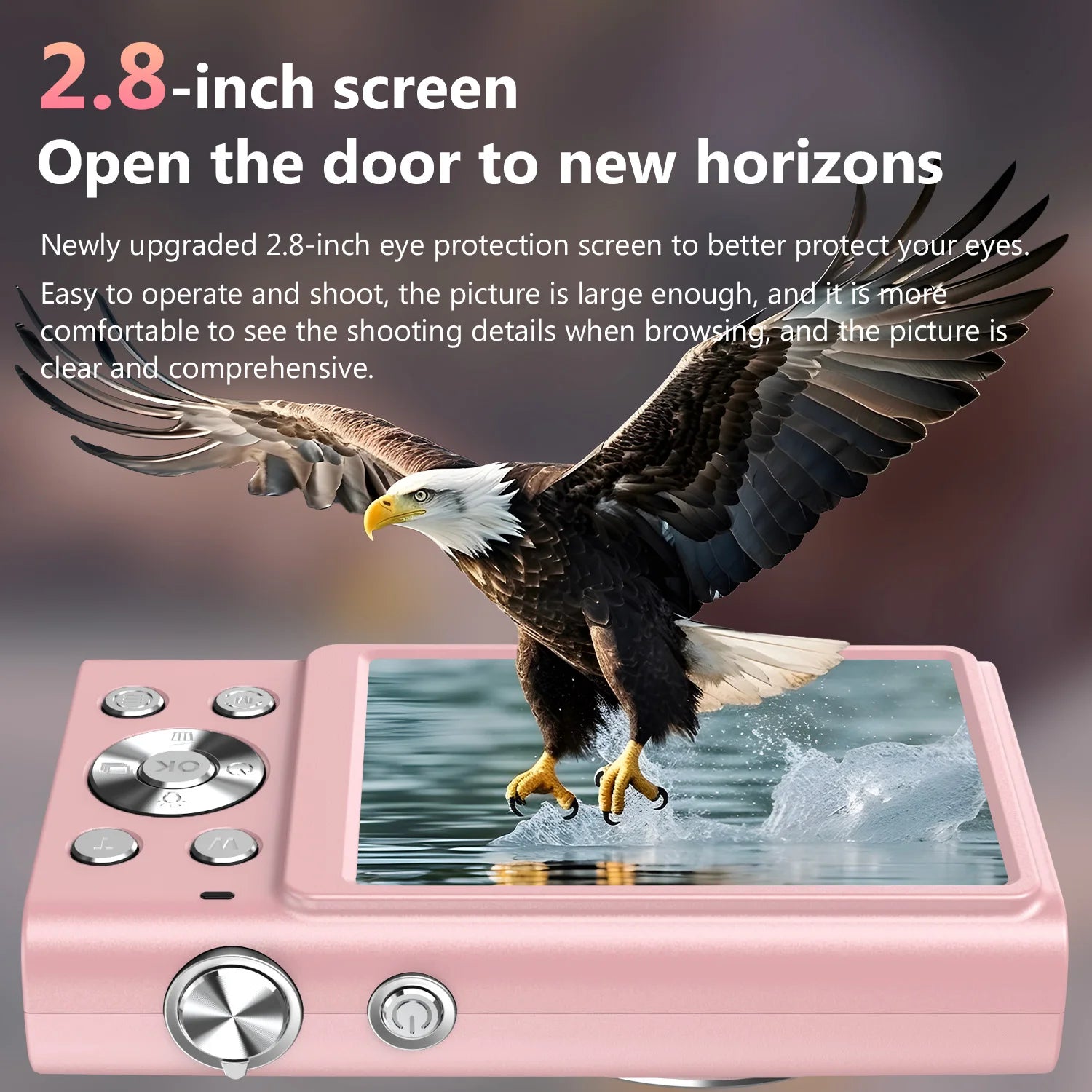 Plastic Vlogging Camera 4K Autofocus — Pink | KIMLUD