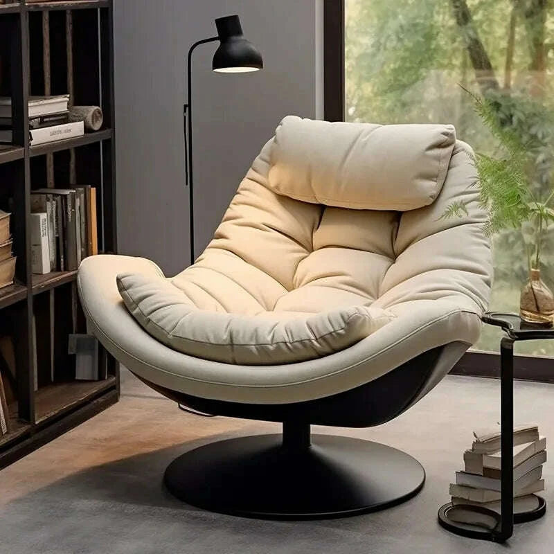 KIMLUD, Minimalist Luxury Sofa Lounge Chair Italian Living Room Balcony Single Seat Leisure Study Reading Chair Swivel Chair Lazy Sofa, KIMLUD Womens Clothes
