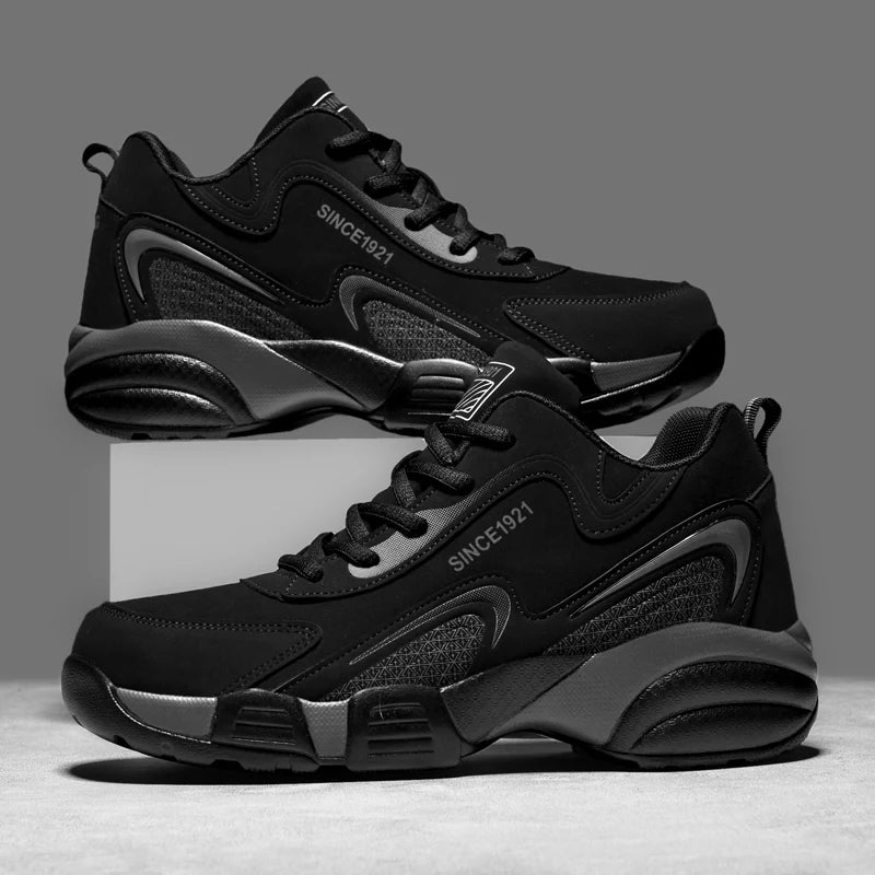 Corduroy Sneakers Casual Thick-Bottom Walking Shoes — Black | KIMLUD