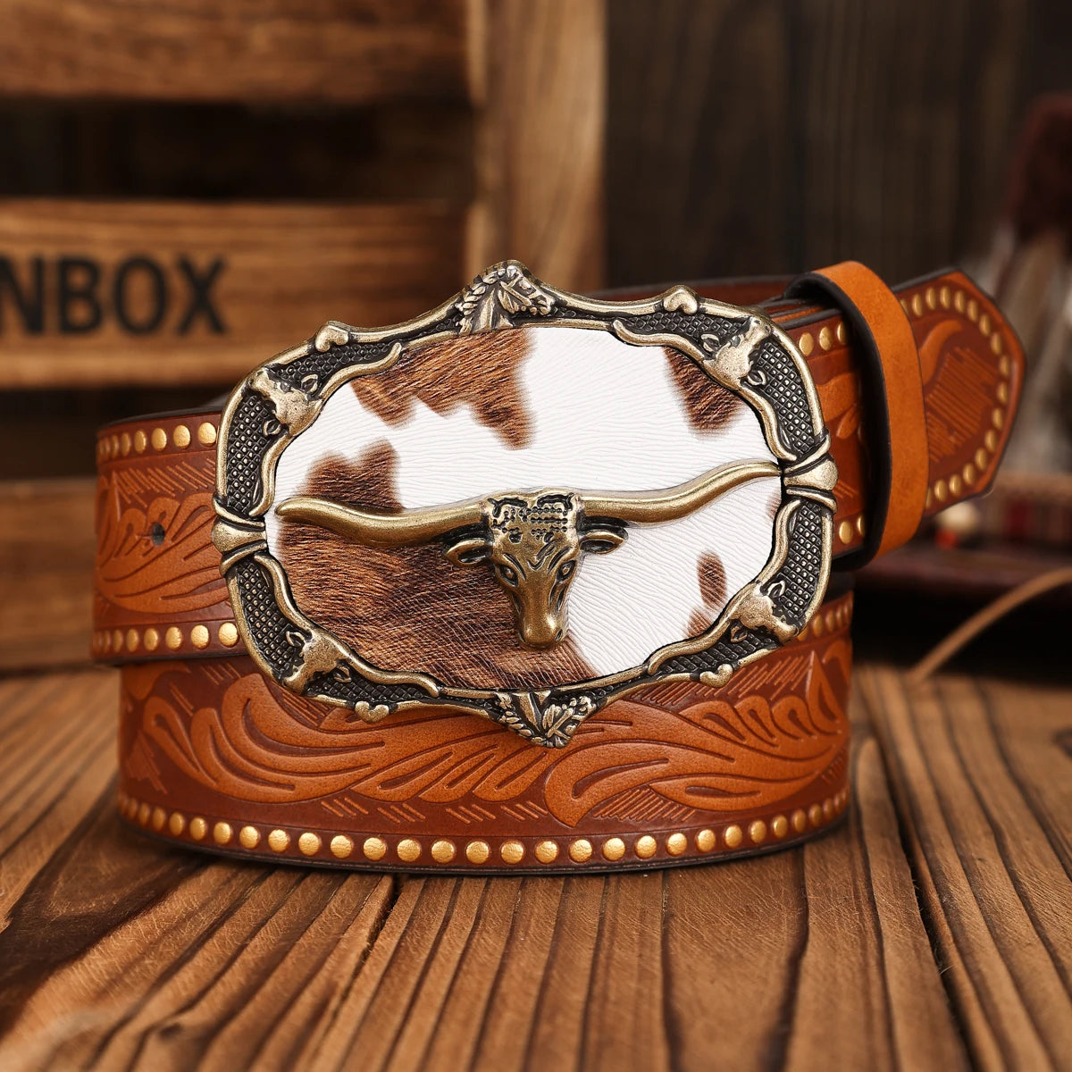 PU Western Retro Belt Solid Belts — Black | KIMLUD