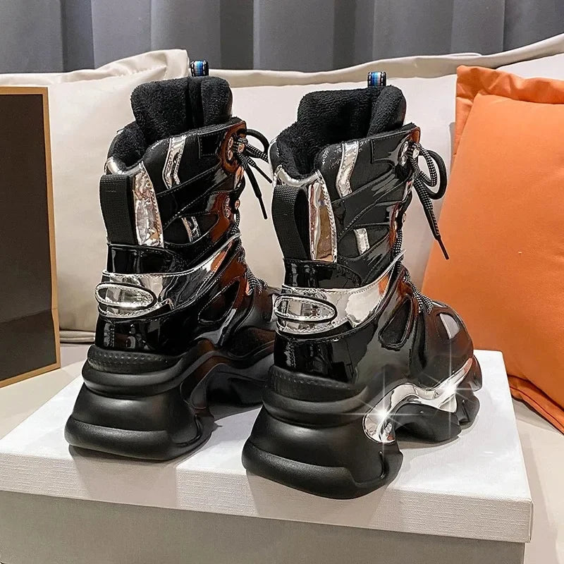 Ankle Boots – High Platform – Leather | KIMLUD