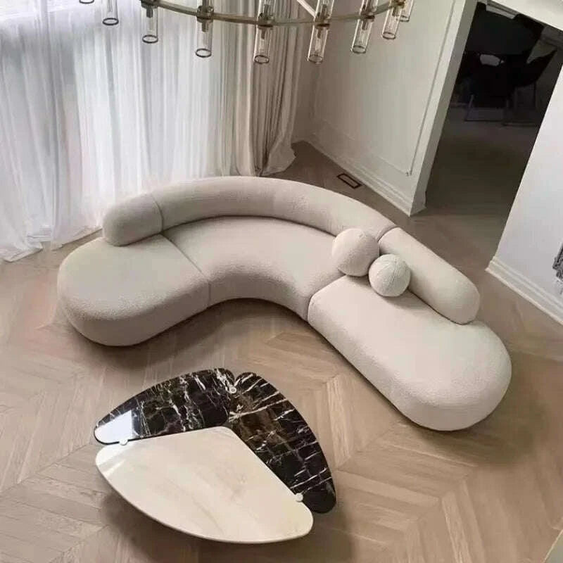 KIMLUD, Italian Minimalist Sofa Set Wabi-Sabi Inspired Simple Technology Wood and Cloth for Living Room Sofa Set Living Room Furniture, KIMLUD Womens Clothes