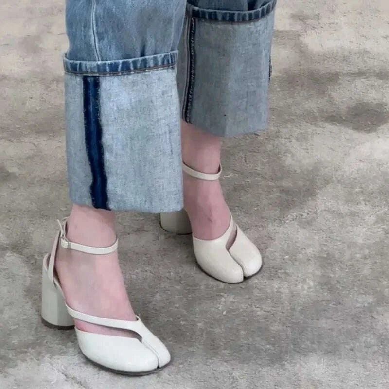 ins-style-fashion-patent-leather-split-toe-women-pumps-spring-summer-thick-high-heels-slingbacks-female-tabi-chunky-casual-shoeskimlud-womens-fashion-34621469