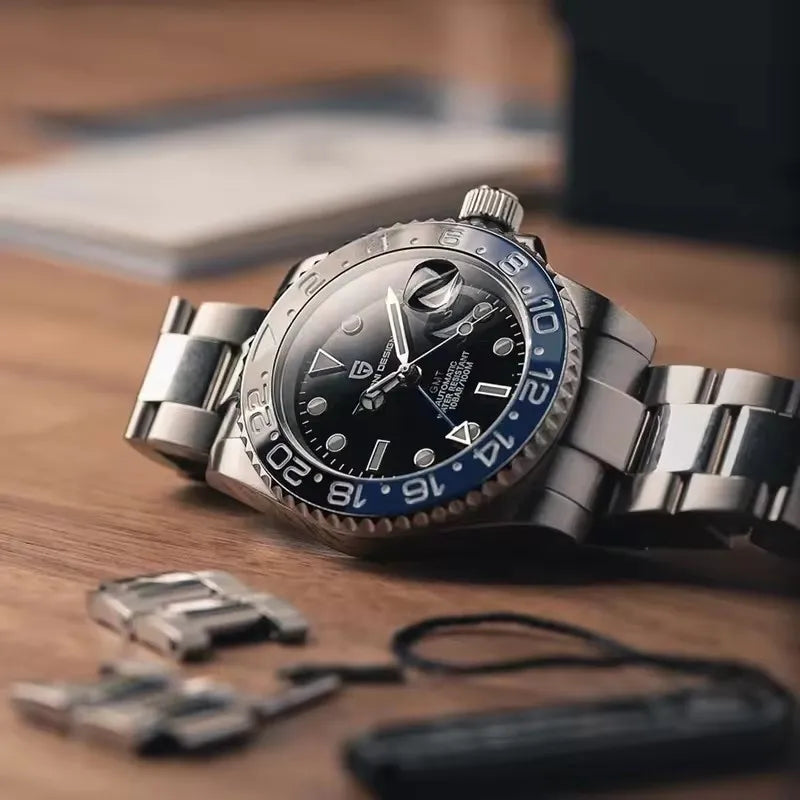 PAGANI DESIGN V3 New 40MM GMT WATCH Luxury Men Watch Ceramic bezel 100M Waterproof Luminous Sapphire Glass Men Mechanical Watch