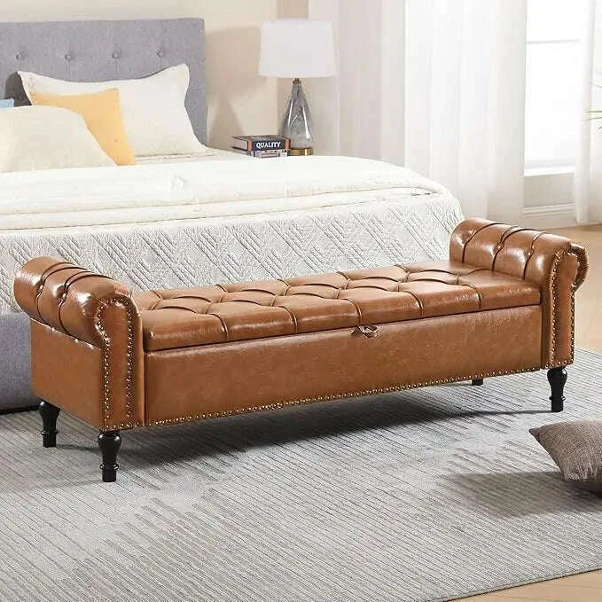 faux-leather-storage-bench-for-bed-room-67-inch-upholstered-tufted-ottoman-bench-with-arms-king-size-large-storage-space-end-ofkimlud-womens-fashion-34604391