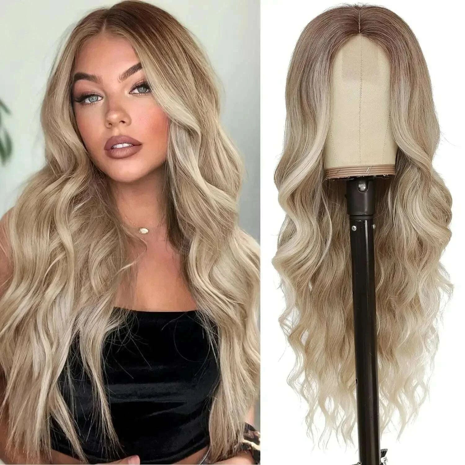 cosplay-blonde-womens-wigs-ombre-blonde-curly-wig-on-clearance-sale-glueless-pink-black-purple-wig-ladies-synthetic-wigundkimlud-womens-fashion-34598465