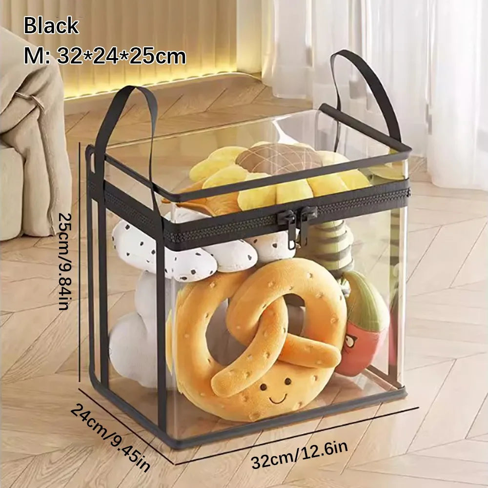 Clear Plastic Stackable Storage Box — Clear | KIMLUD