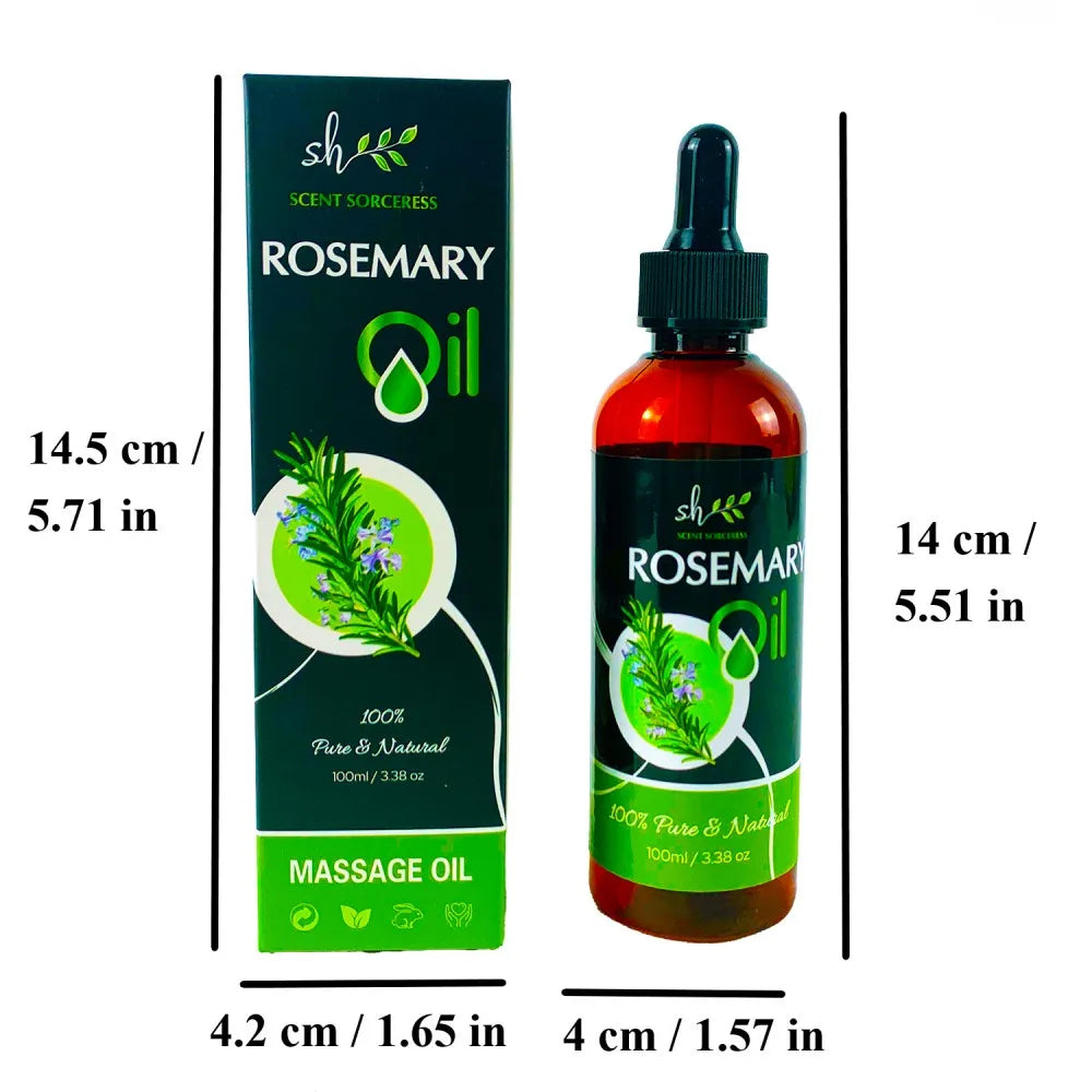 Rosemary Essential Oil – 100 ml Bottle – Glass Dropper | KIMLUD