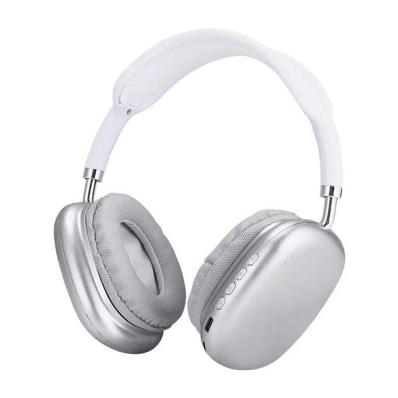 Bluetooth Wireless Headset With Mic — White | KIMLUD