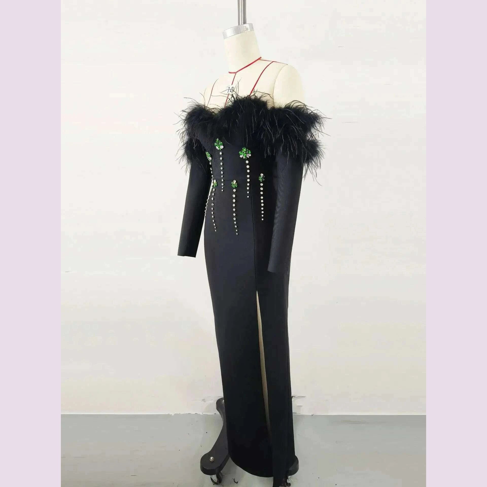 new-women-sexy-long-sleeve-feather-crystal-diamonds-black-knitted-long-bandage-dress-cut-out-elegant-evening-club-party-dress-kimlud-kimlud-33913154