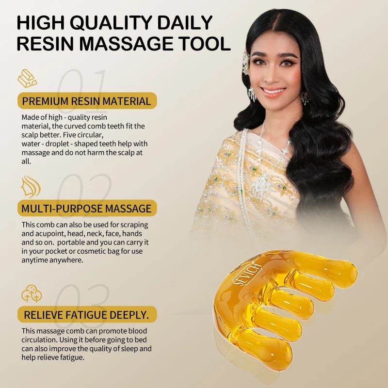 Ayurvedic Neem Hair Growth Oil Set With Scalp Massager Comb For Nourished Roots — Emerald | KIMLUD