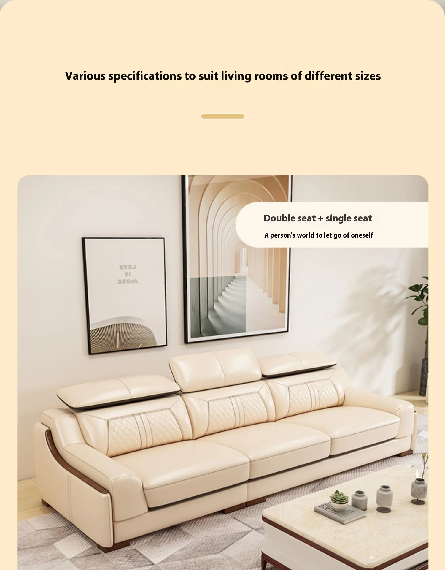 Genuine Italian Leather Sofa L-Shaped With Cup Holders USB Bluetooth — Light Gray | KIMLUD