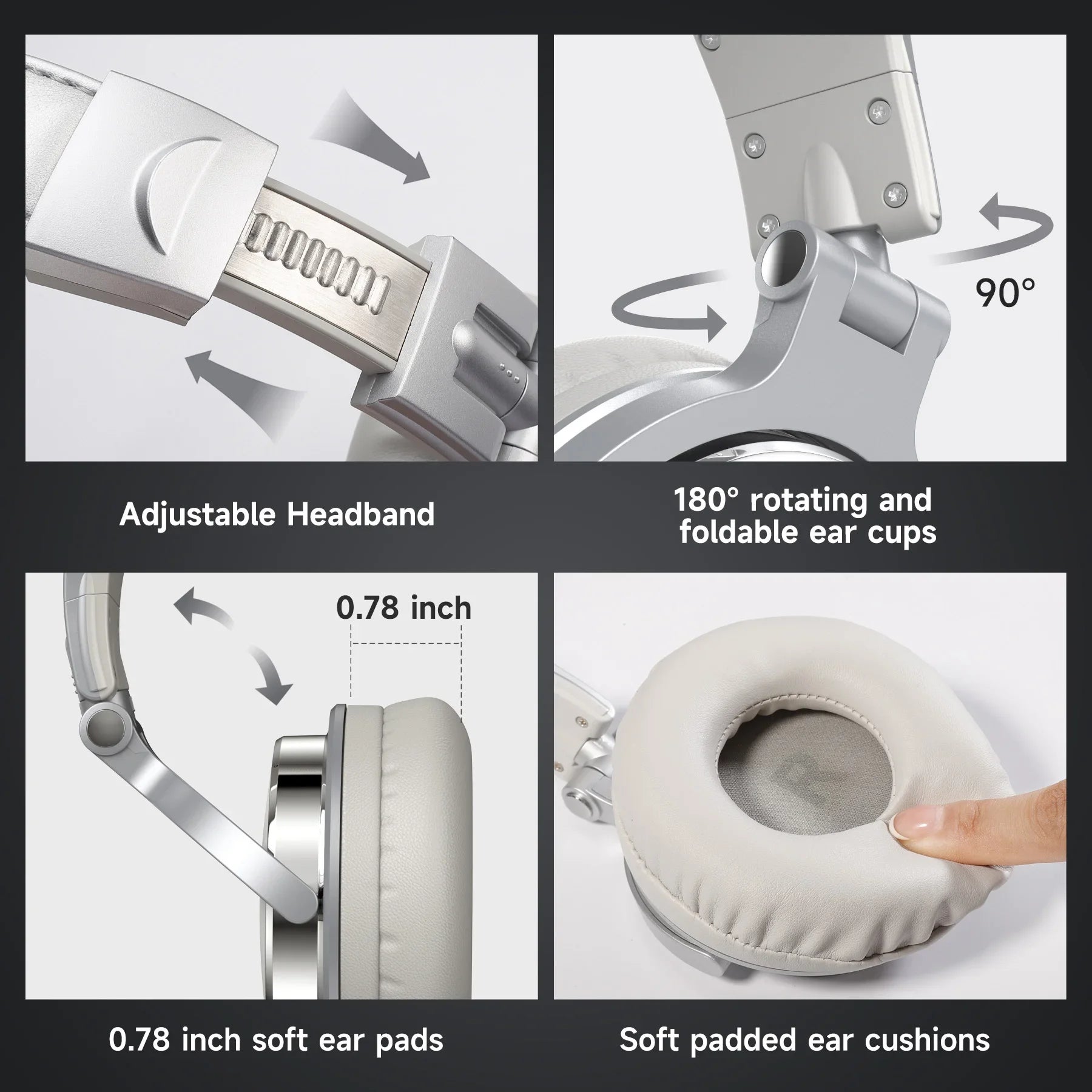 KIMLUD, Oneodio Pro 10 Wired Headphones Over Ear Hi-Res Audio Wired Headset With Microphone Studio DJ Stereo Headphones 3.5mm/6.35mm, KIMLUD Womens Clothes