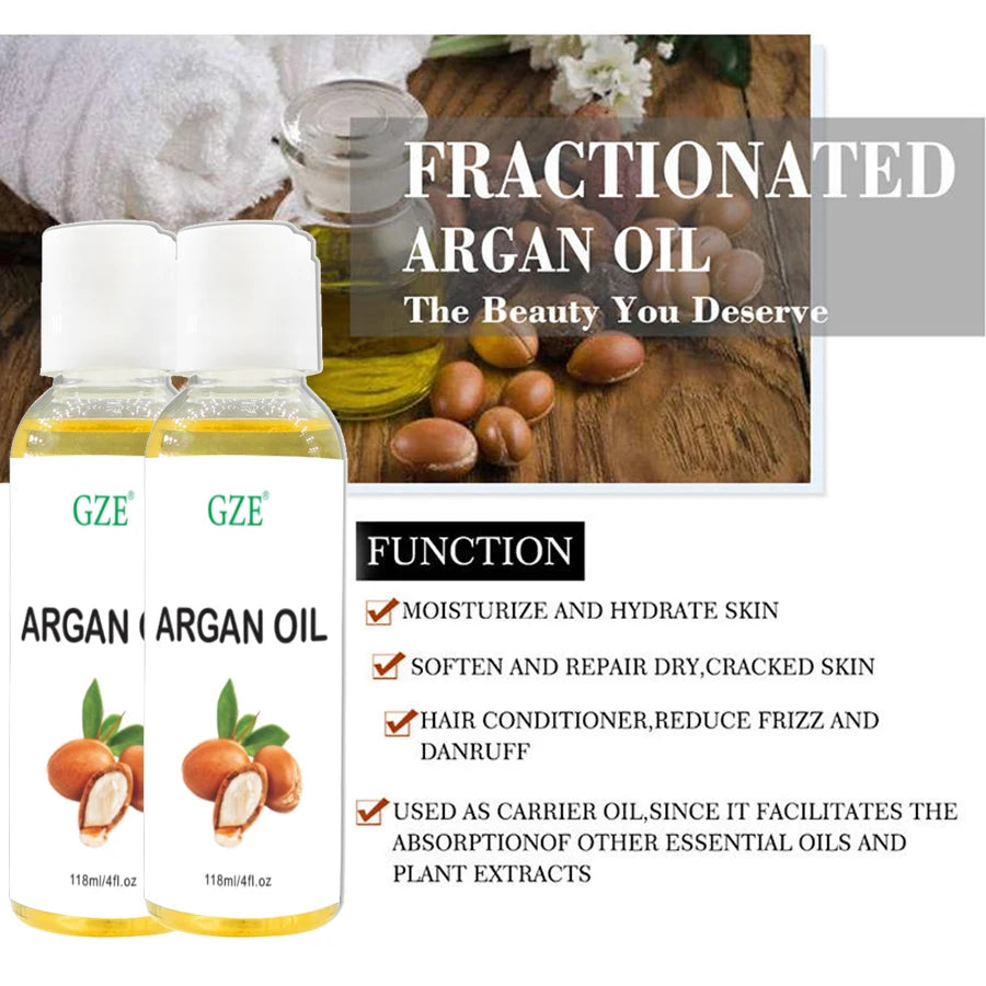 Pure Argan Oil Moisturizer For Dry, Damaged Skin, Hair, Face And Body — Golden Amber | KIMLUD