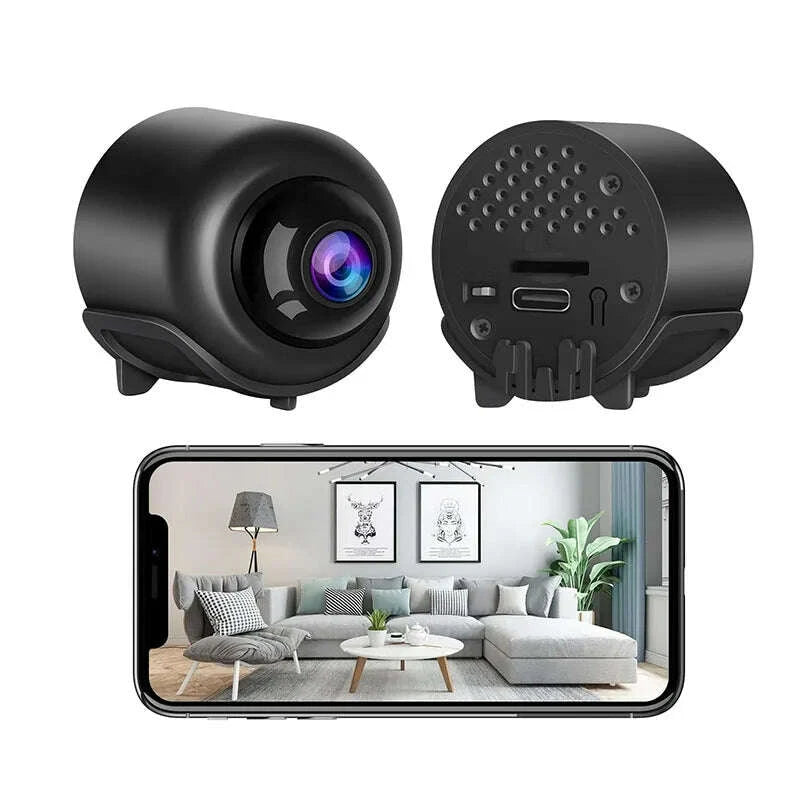 KIMLUD, 1080P HD Mini WiFi Camera Indoor Safety Security Surveillance Baby Monitor Night Vision Camcorder IP Cam Audio Video Recorder, KIMLUD Womens Clothes