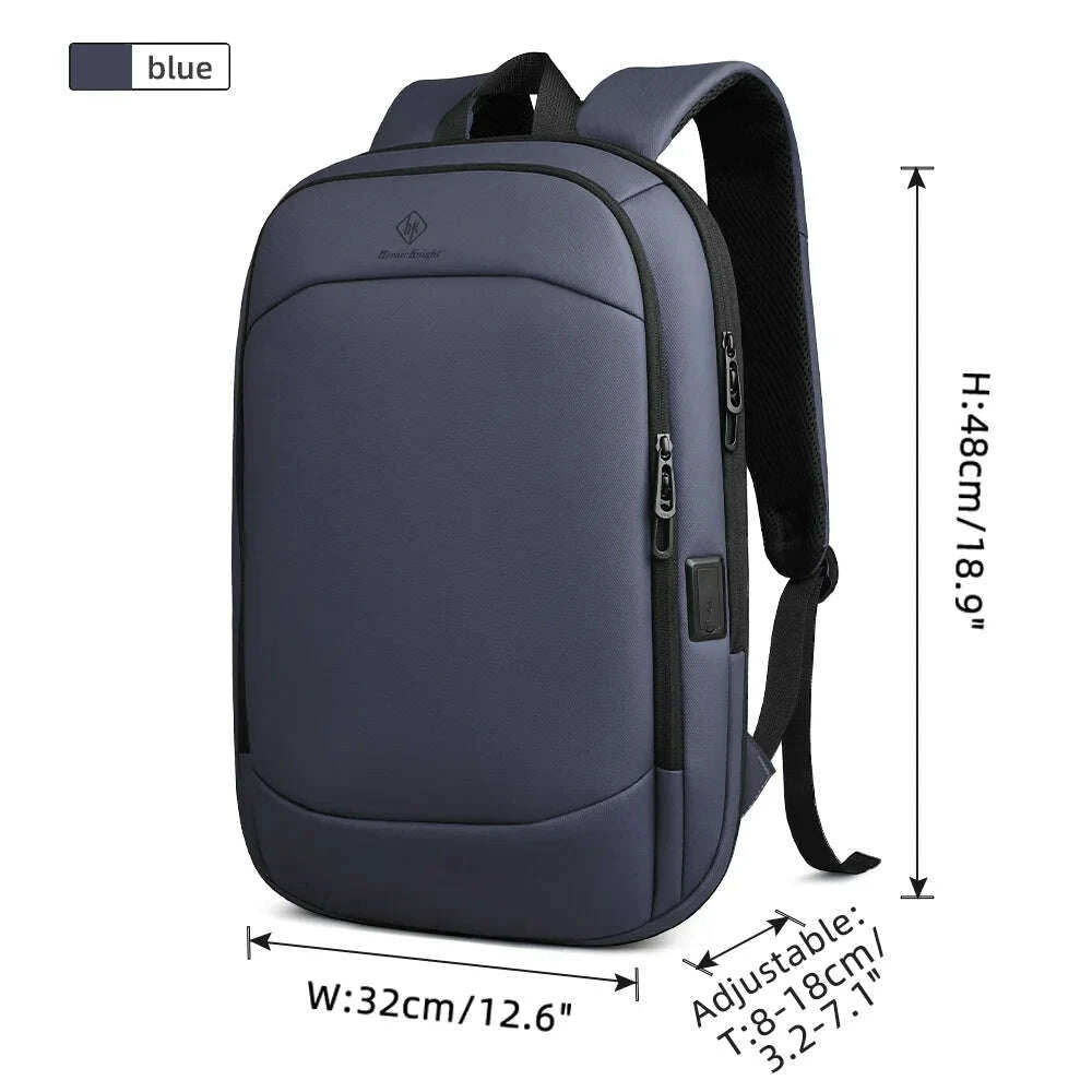 KIMLUD, HK Business Backpack for Men 17 Inch Laptop Backpack with USB Port Slim Expandable Waterproof Travel Bag Large Work Computer Bag, KIMLUD Womens Clothes