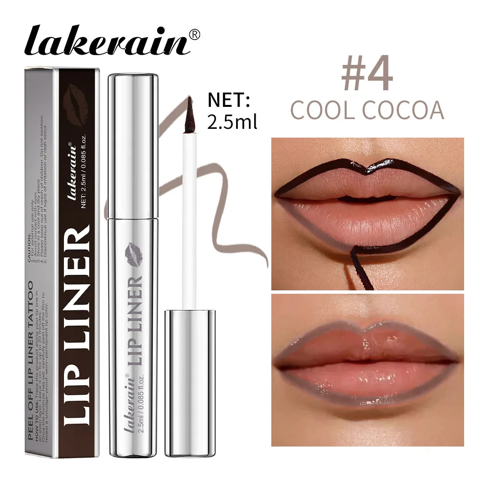 Lip Liner Pencil Peel Off Lip Stain Tattoo Long Wearing Matte Waterproof Smudge Proof Transfer Proof Lip Cosmetic For All Day We