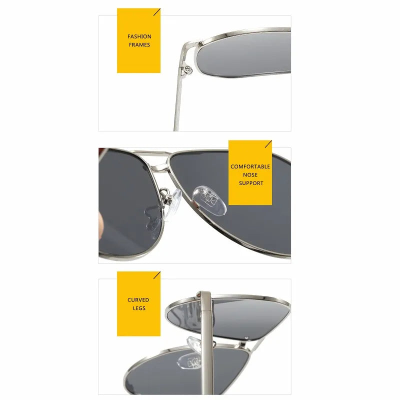 2025 Women Sunglasses Aviation Sung Glasses Retro Female Pilot Driving Travel Outdoor Ins Eyewears Oculos De Sol UV400