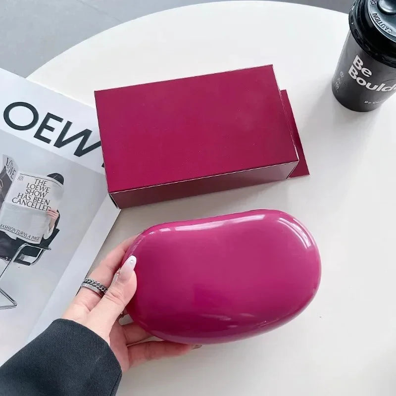 Original Luxury Woman Cosmetic Mirror Lipstick Blush Lip Gloss Portable Soft Silicone Storage Bag Toast Ribbon Gifts Cover