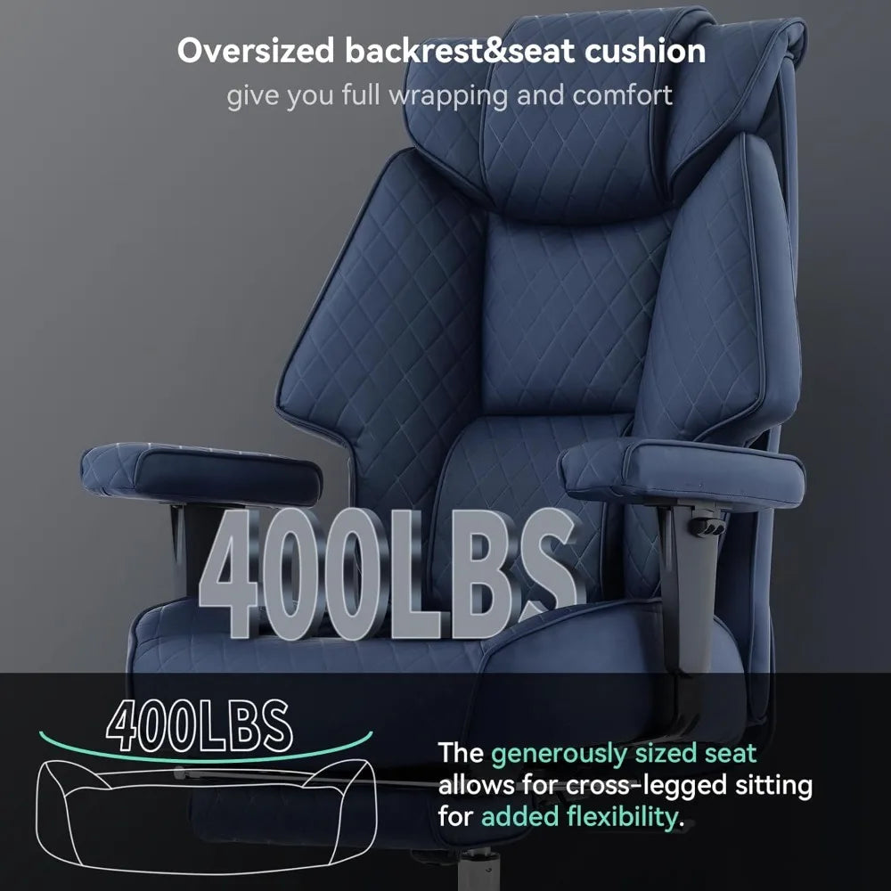 KIMLUD, Ergonomic High-Back PU Leather Executive Chair with Footrest, Suitable for Big and Tall, Supports Up to 400lbs, Lumbar Support f, KIMLUD Womens Clothes