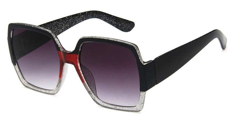 Plastic Oversized Square Sunglasses — Multicolor | KIMLUD