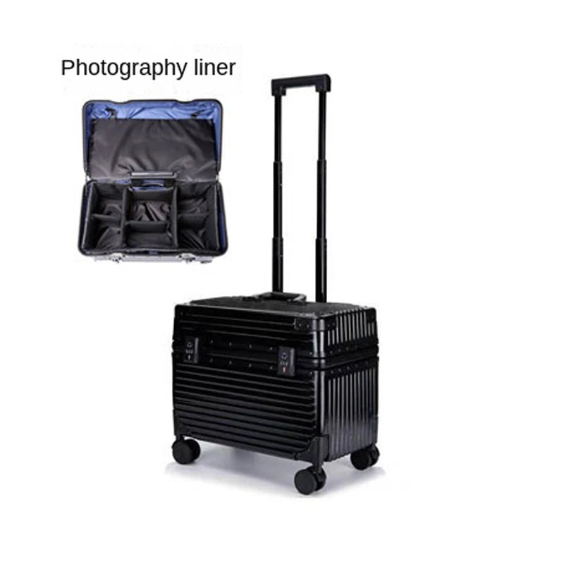 18 Inch Aluminium Frame Camera Equipment Case With Wheels Trolley Case 20 Inch Suitcase Trip Cabin 22 Inch On the Flap Suitcase