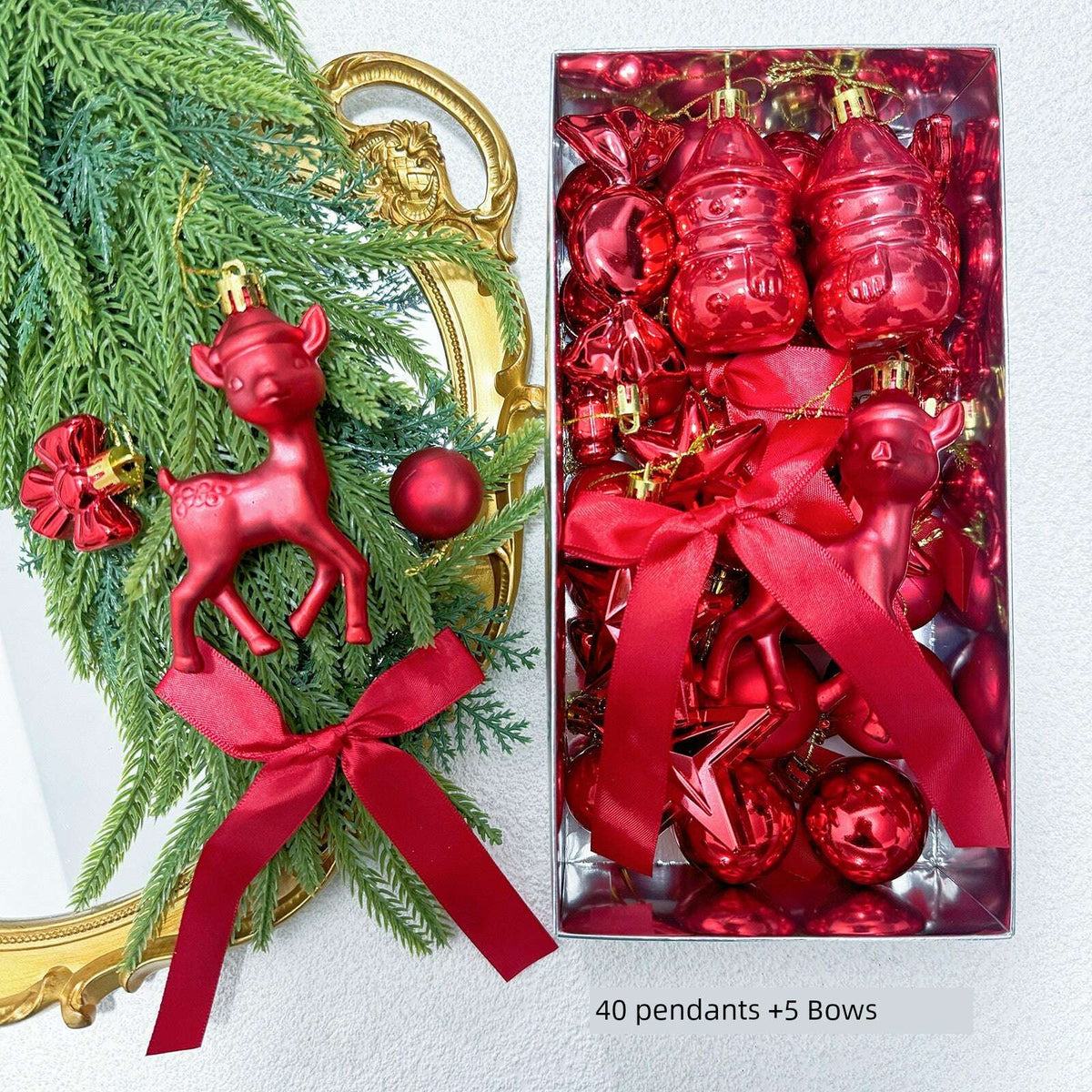 KIMLUD, Christmas Tree 42 Scenes Christmas Decorations, KIMLUD Womens Clothes