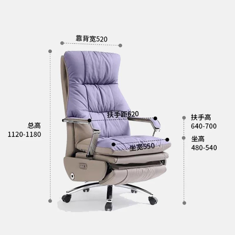 Executive Office Chair Swivel Ergonomic Armrest — Black | KIMLUD