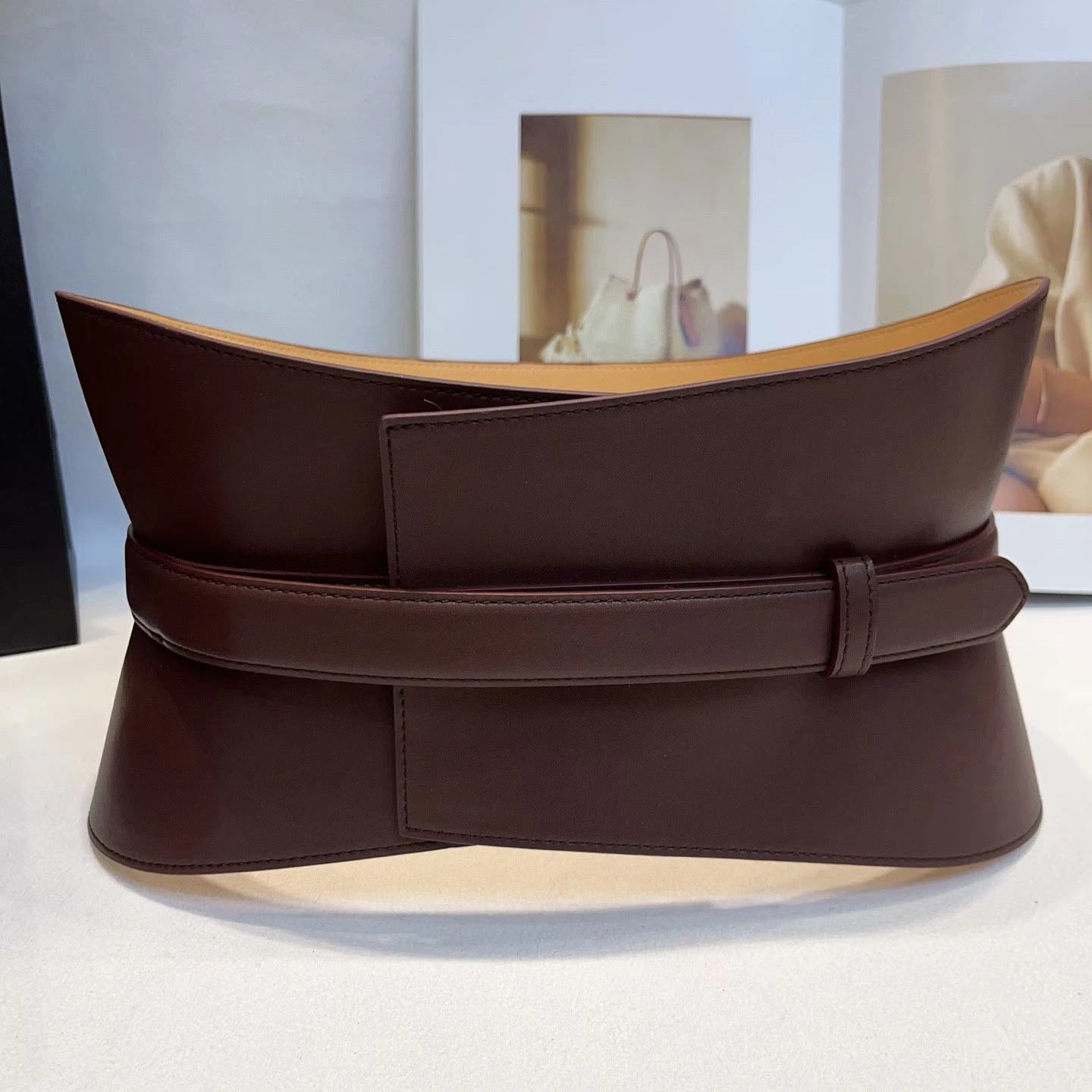 Leather Belt – Hook and Loop Fastening – Split Leather – Black | KIMLUD