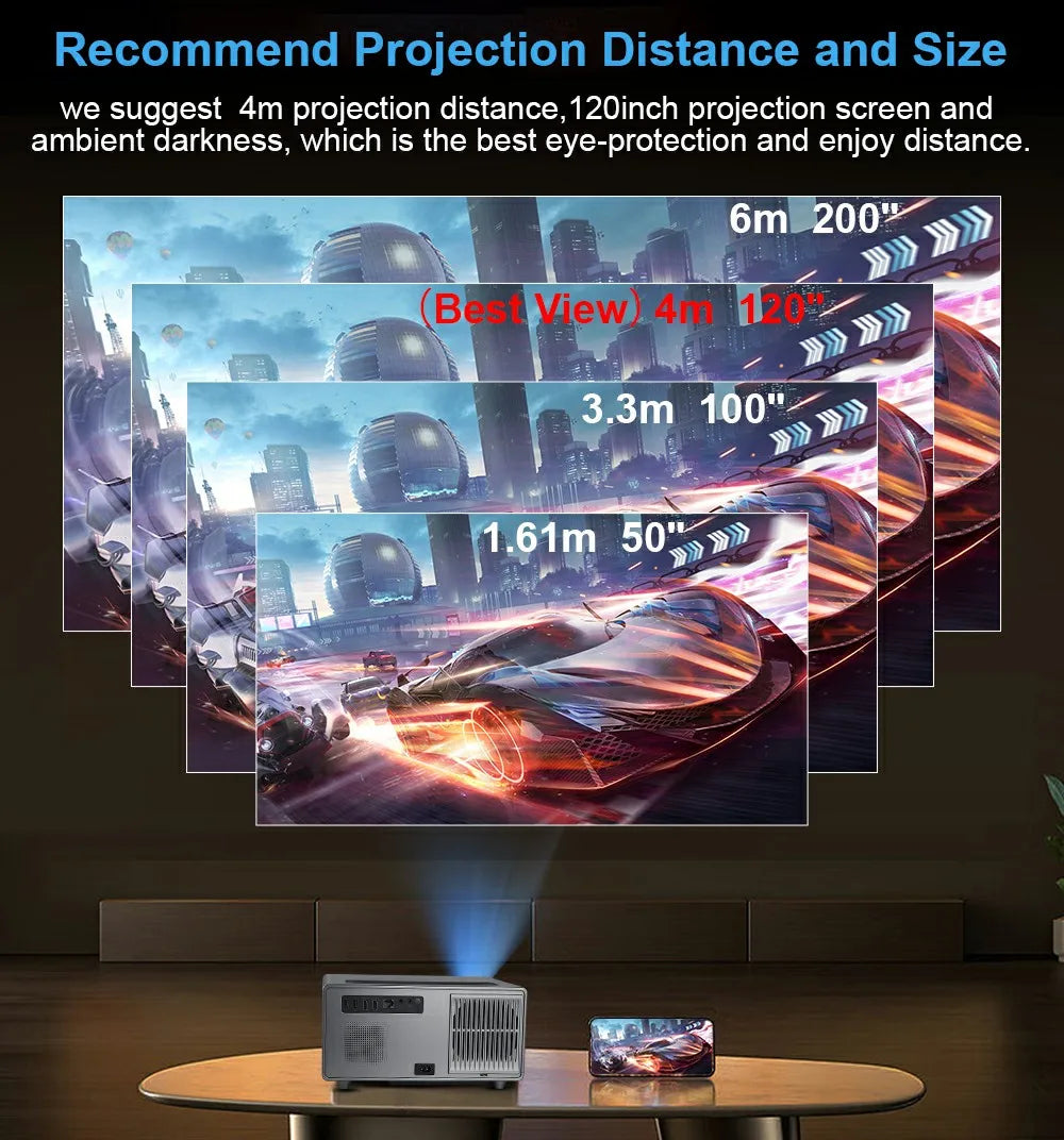 PROGAGA PG600W Full HD 1080P Projector Android 4k WiFi Auto Focus PG600 Portable Projetor PK DLP Home Theater Beam in Brazil
