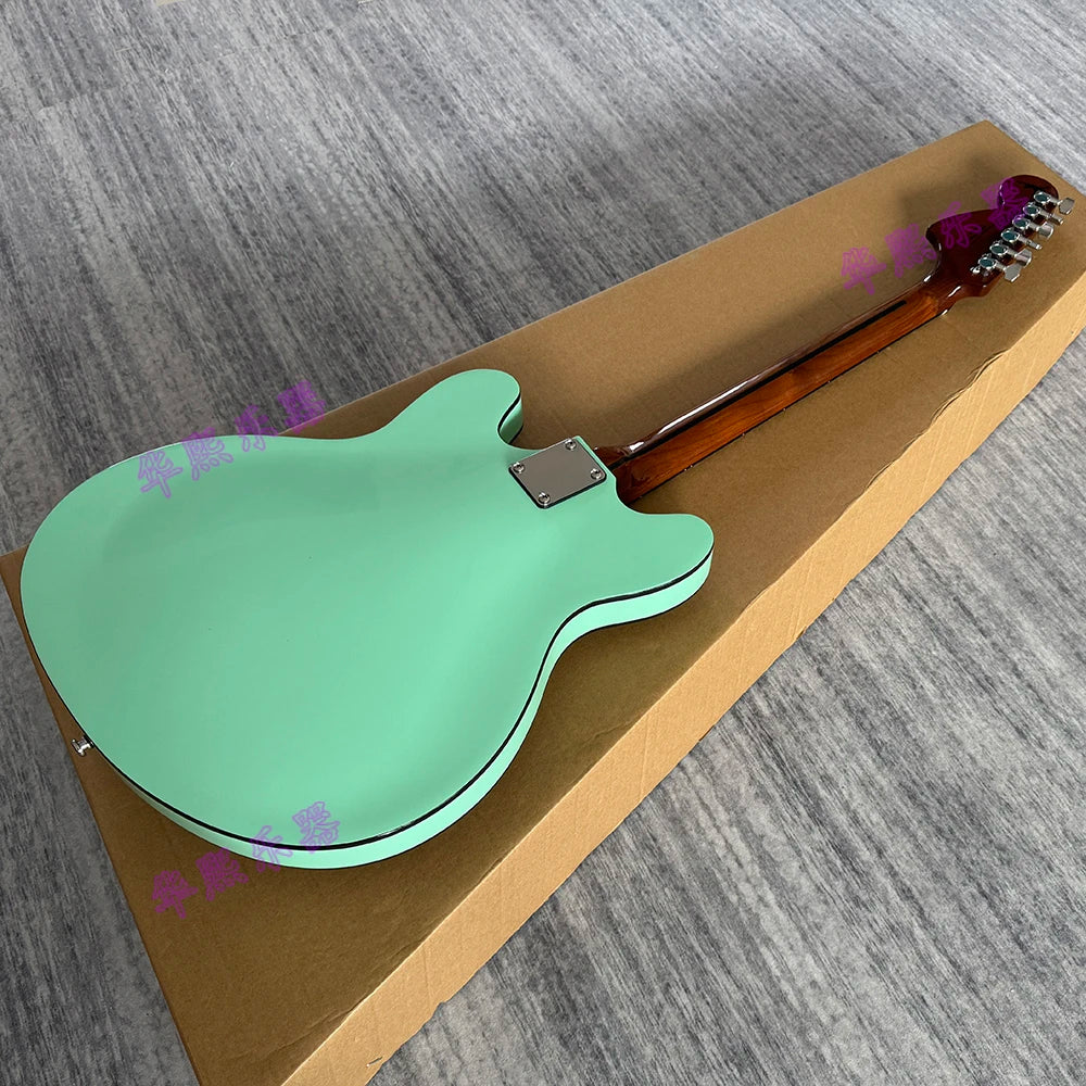 Starcaster-Style Electric Guitar Rosewood-Fingerboard — Emerald Green | KIMLUD