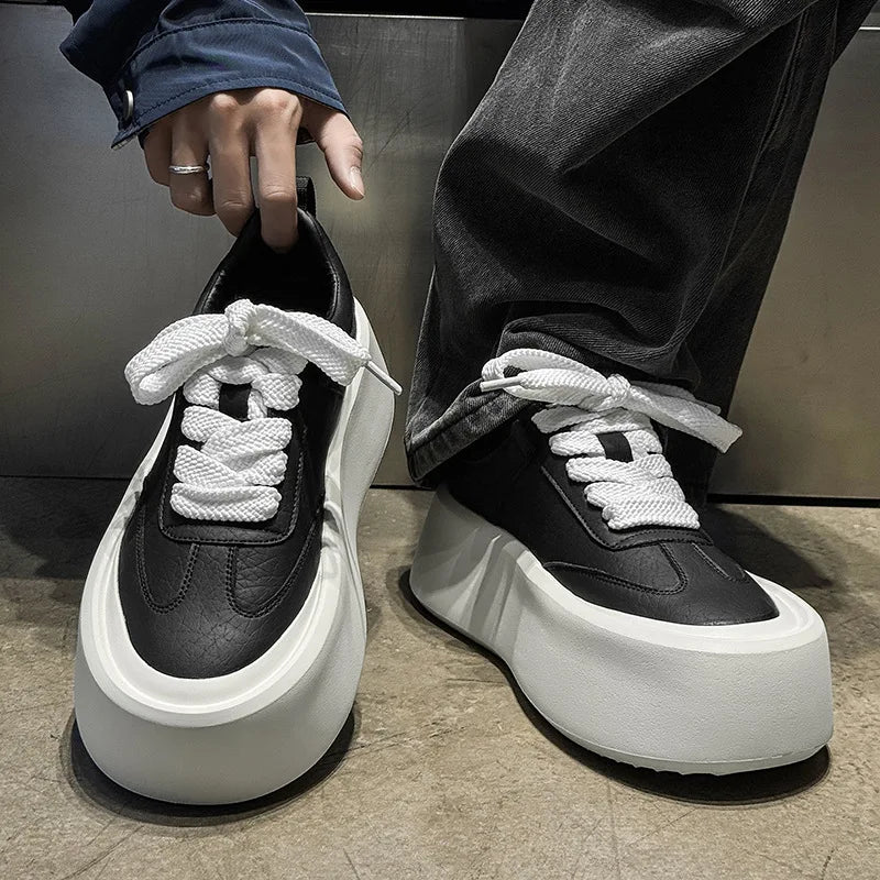 High Quality Men's Sneakers and Casual Shoes British Big Head Platform Derby Shoes Designer Loafers Shoes for Men Zapatos Hombre