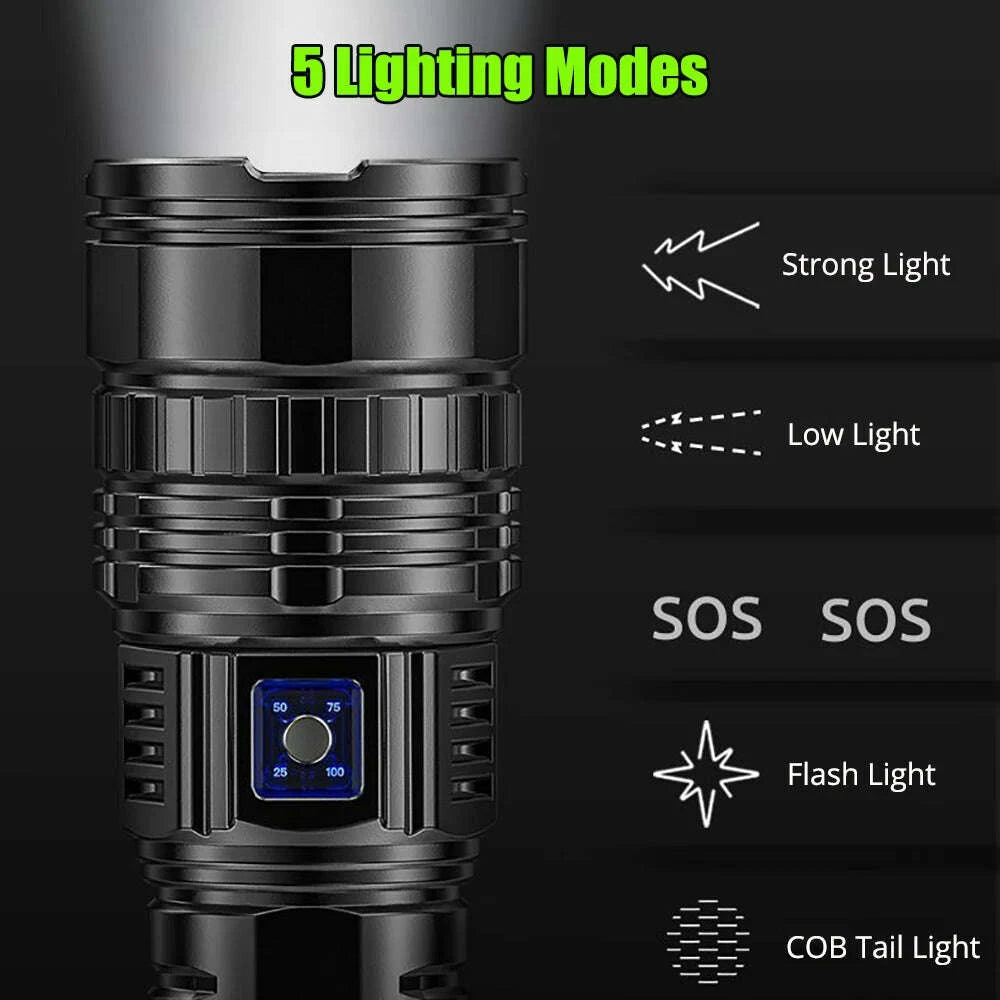 10000000lm-ultra-strong-flashlight-white-laser-led-cob-outdoor-extra-long-range-ultra-bright-laser-torch-cannon-hernia-lampkimludkimlud-35562455